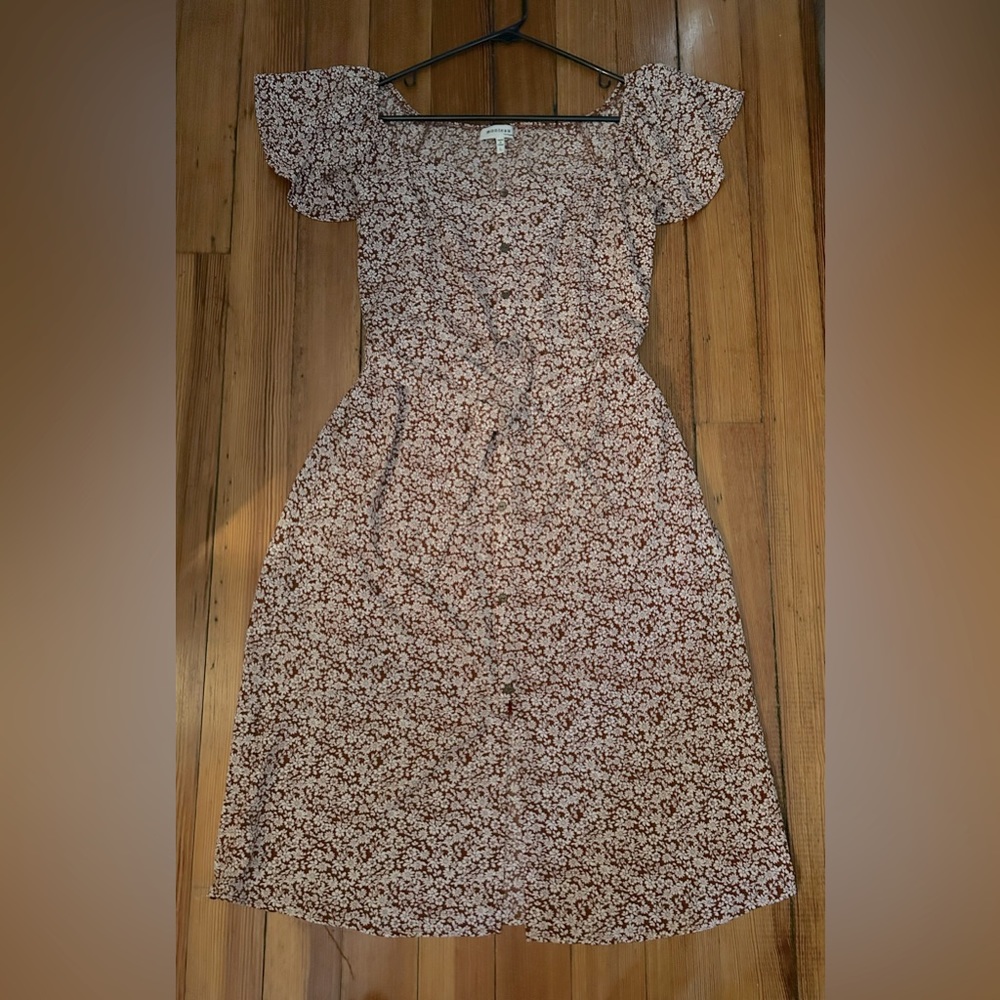 Floral dress with belt